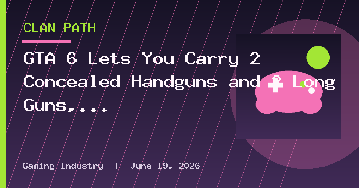 GTA 6 Lets You Carry 2 Concealed Handguns and 2 Long Guns, With NPCs