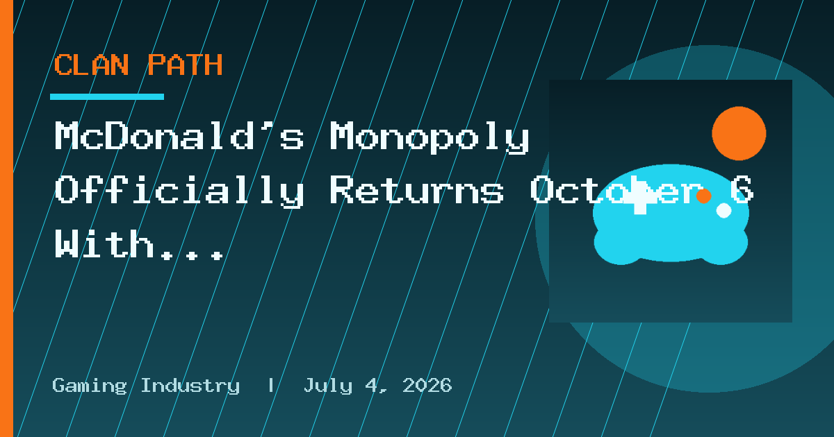 McDonald’s Monopoly Officially Returns October 6 With $1 Million Prize